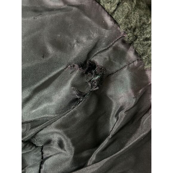 Vintage 70s Fingerhut Fashions Faux Fur Penny Lane Coat Black Double Breasted - Picture 7 of 16